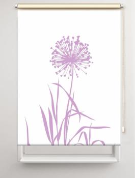 RolloRollo Allium 24 blanco flieder, Rollo, Motivrollo, Rollo mit Druck, Fotorollo, bedrucktes Rollo, Fensterrollo,verdunkelndes Rollo, Sonnenschutz Rollo